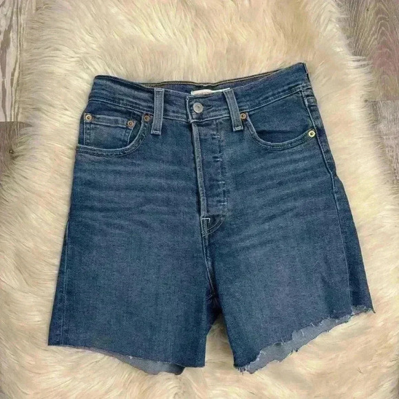 Levis ribcage cutoffs buttonfly jeans sz 25 - Picture 1 of 7
